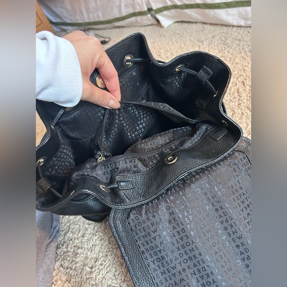 Kate Spade Black Drawstring Backpack - Picture 5 of 7